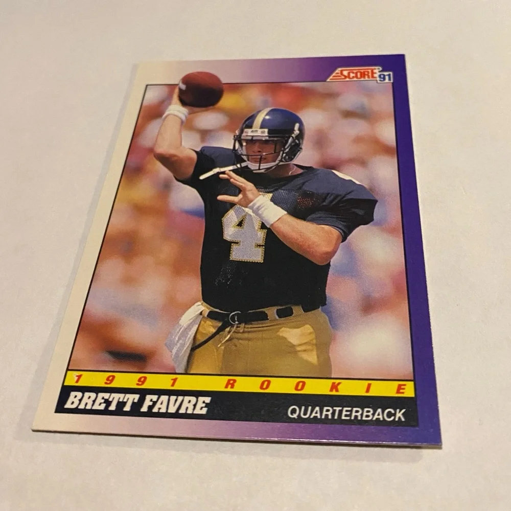 Brett Farve RC Rookie 1991 Score Football Card #611 Vintage Collectible